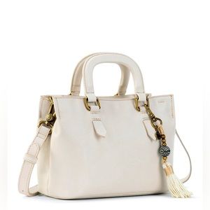 The Sak Cream Satchel Bag